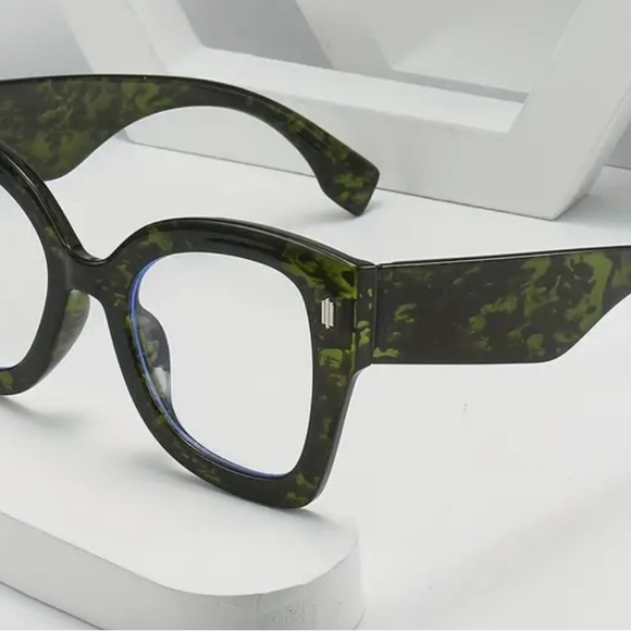 New Trendy Oversize Square Blue Light Blocking Glasses - Picture 2 of 4